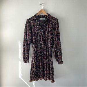 Vintage Long Sleeve Mini Dress